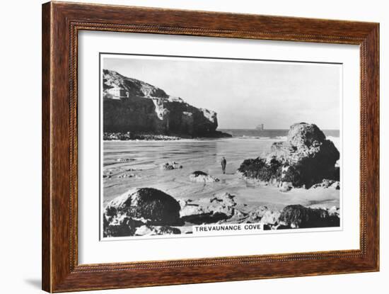 Trevaunance Cove, Cornwall Coast, 1937-null-Framed Giclee Print