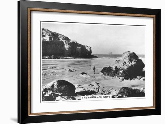 Trevaunance Cove, Cornwall Coast, 1937-null-Framed Giclee Print