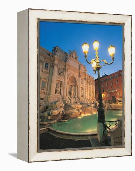 Trevi Fountain at Night, Rome, Italy-Walter Bibikow-Framed Premier Image Canvas