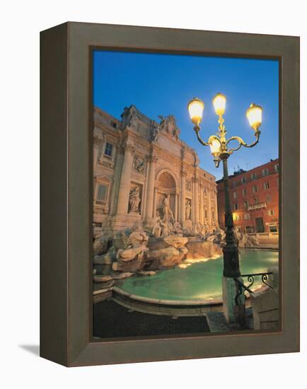 Trevi Fountain at Night, Rome, Italy-Walter Bibikow-Framed Premier Image Canvas