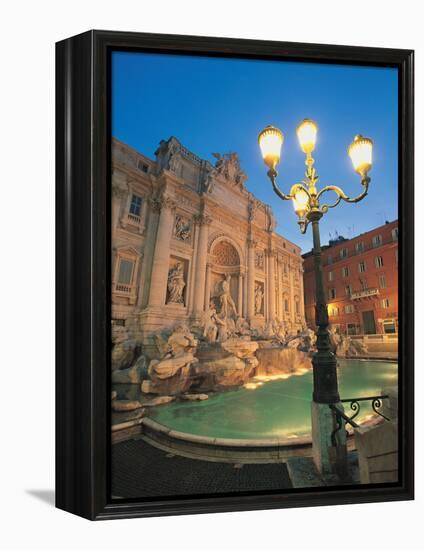 Trevi Fountain at Night, Rome, Italy-Walter Bibikow-Framed Premier Image Canvas