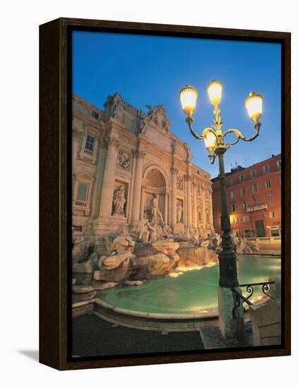 Trevi Fountain at Night, Rome, Italy-Walter Bibikow-Framed Premier Image Canvas