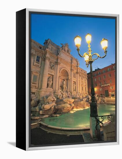 Trevi Fountain at Night, Rome, Italy-Walter Bibikow-Framed Premier Image Canvas