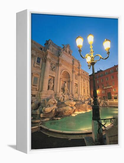 Trevi Fountain at Night, Rome, Italy-Walter Bibikow-Framed Premier Image Canvas