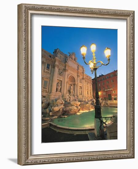 Trevi Fountain at Night, Rome, Italy-Walter Bibikow-Framed Photographic Print