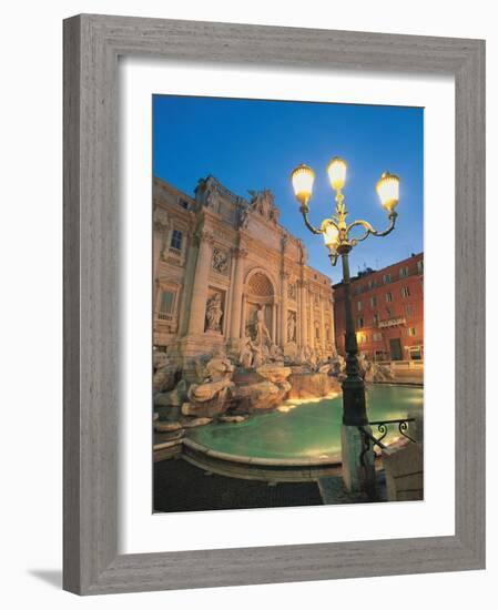 Trevi Fountain at Night, Rome, Italy-Walter Bibikow-Framed Photographic Print