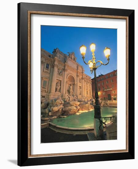 Trevi Fountain at Night, Rome, Italy-Walter Bibikow-Framed Photographic Print