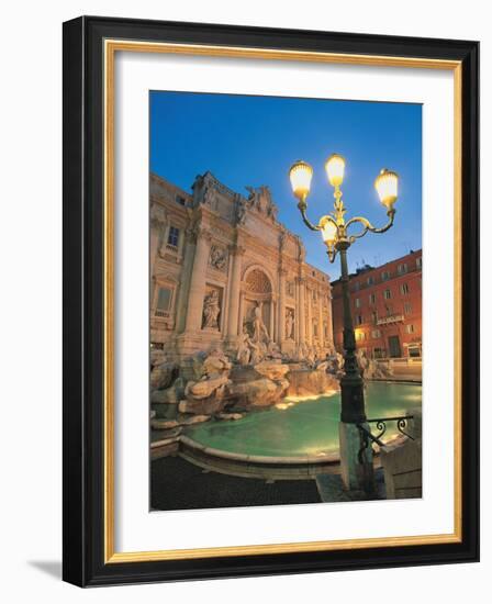 Trevi Fountain at Night, Rome, Italy-Walter Bibikow-Framed Photographic Print