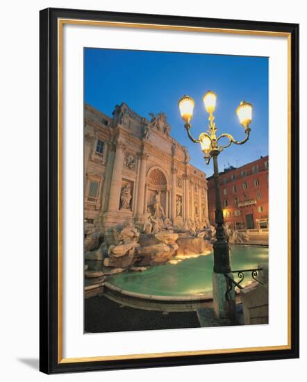 Trevi Fountain at Night, Rome, Italy-Walter Bibikow-Framed Photographic Print