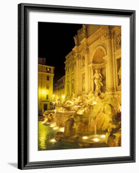 Trevi Fountain at Night, Rome, Italy-Connie Ricca-Framed Photographic Print