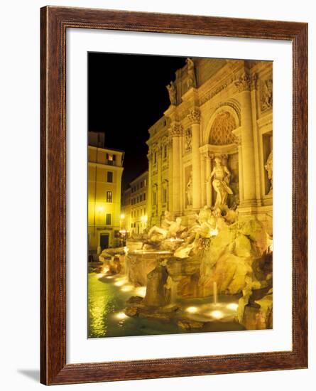 Trevi Fountain at Night, Rome, Italy-Connie Ricca-Framed Photographic Print