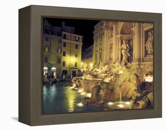 Trevi Fountain at Night, Rome, Italy-Connie Ricca-Framed Premier Image Canvas