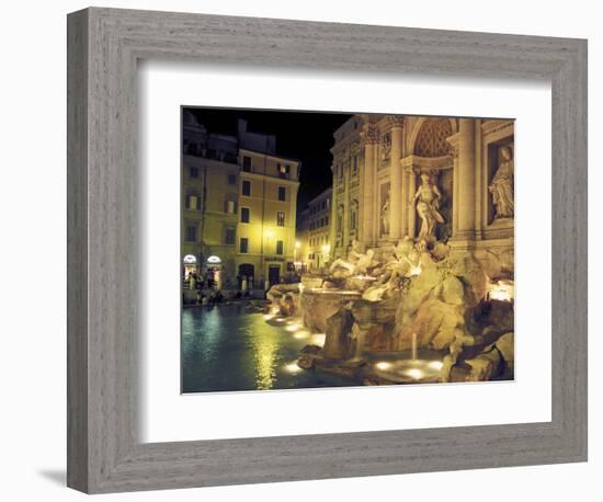 Trevi Fountain at Night, Rome, Italy-Connie Ricca-Framed Photographic Print