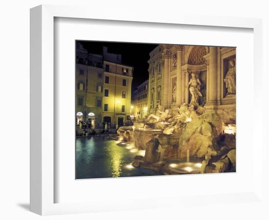 Trevi Fountain at Night, Rome, Italy-Connie Ricca-Framed Photographic Print