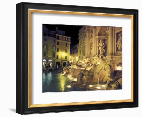 Trevi Fountain at Night, Rome, Italy-Connie Ricca-Framed Photographic Print