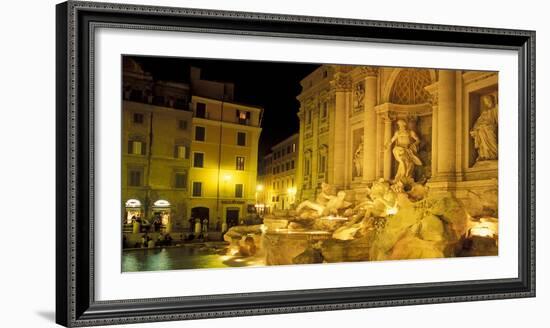 Trevi Fountain at Night, Rome, Italy-Connie Ricca-Framed Photographic Print