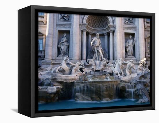 Trevi Fountain, Created by Nicola Salvi, Rome, Italy-Martin Moos-Framed Premier Image Canvas