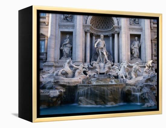 Trevi Fountain, Created by Nicola Salvi, Rome, Italy-Martin Moos-Framed Premier Image Canvas