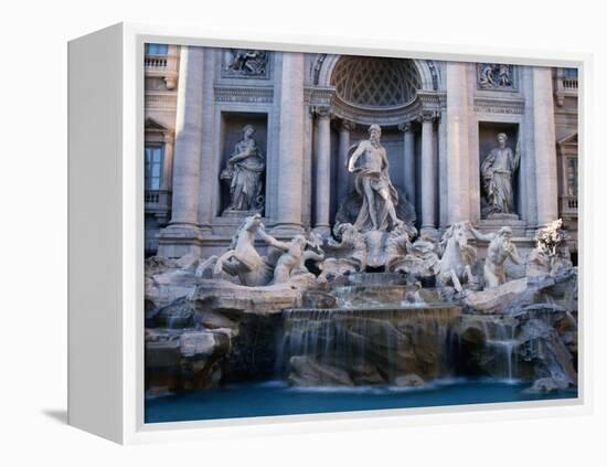 Trevi Fountain, Created by Nicola Salvi, Rome, Italy-Martin Moos-Framed Premier Image Canvas