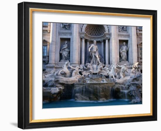 Trevi Fountain, Created by Nicola Salvi, Rome, Italy-Martin Moos-Framed Photographic Print