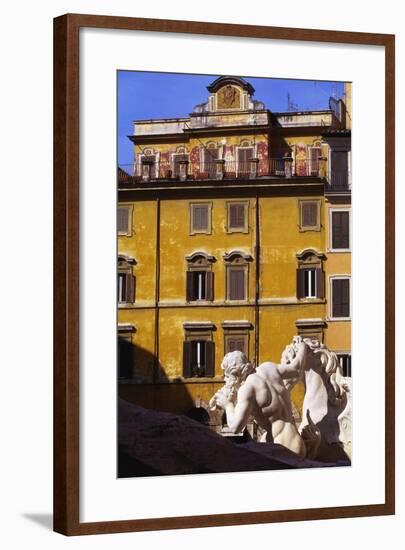 Trevi Fountain Detail, Rome, Italy-John Miller-Framed Photographic Print