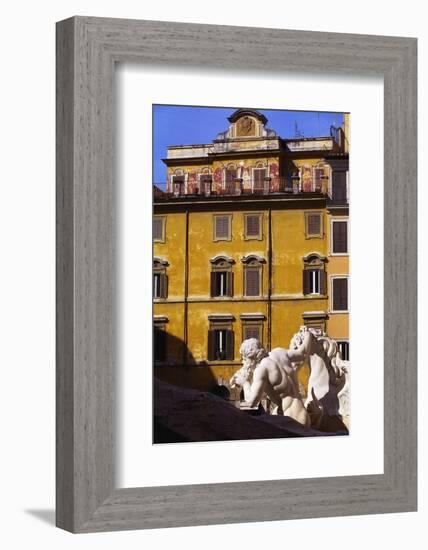 Trevi Fountain Detail, Rome, Italy-John Miller-Framed Photographic Print
