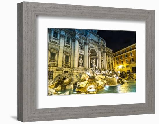 Trevi Fountain - Famous Landmark in Rome-bloodua-Framed Photographic Print