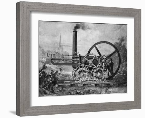 Trevithick's 1803 Locomotive-null-Framed Giclee Print