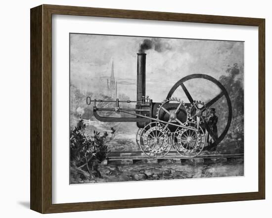 Trevithick's 1803 Locomotive-null-Framed Giclee Print