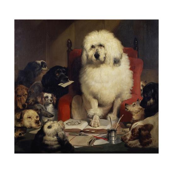 Trial By Jury Or Laying Down The Law C1840 Giclee Print By Edwin Henry Landseer Artcom - 