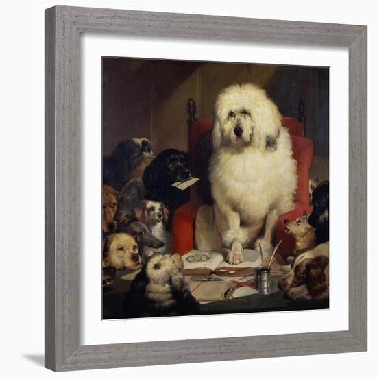 Trial by Jury, or Laying Down the Law, C.1840-Edwin Henry Landseer-Framed Premium Giclee Print