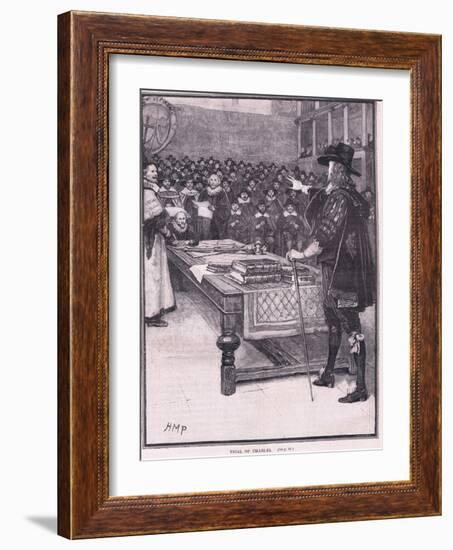 Trial of Charles I Ad 1649-Henry Marriott Paget-Framed Giclee Print