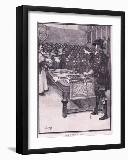 Trial of Charles I Ad 1649-Henry Marriott Paget-Framed Giclee Print
