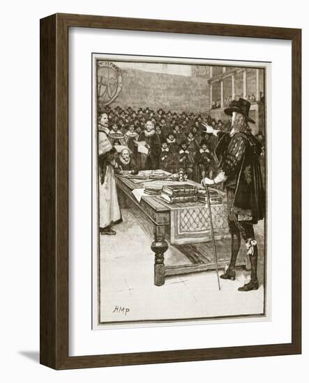 Trial of Charles, Illustration from 'Cassell's Illustrated History of England'-English School-Framed Giclee Print