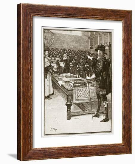 Trial of Charles, Illustration from 'Cassell's Illustrated History of England'-English School-Framed Giclee Print