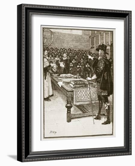 Trial of Charles, Illustration from 'Cassell's Illustrated History of England'-English School-Framed Giclee Print