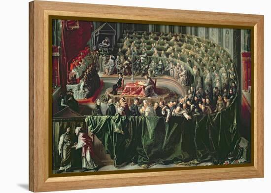 Trial of Galileo, 1633-null-Framed Premier Image Canvas