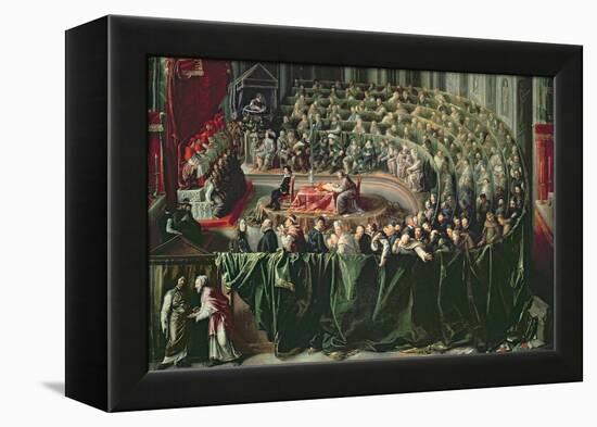 Trial of Galileo, 1633-null-Framed Premier Image Canvas