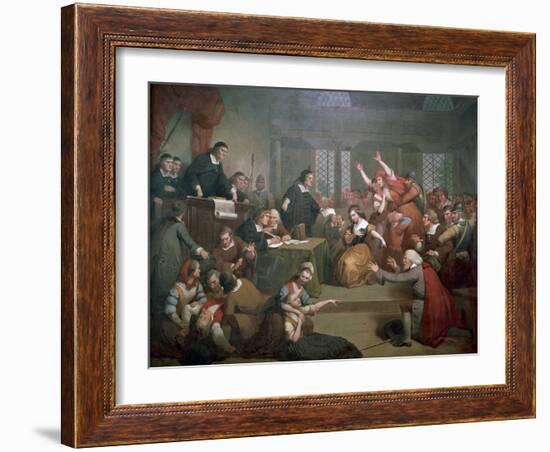 Trial of George Jacobs for Witchcraft, August 5, 1692, 1855-Tompkins Harrison Matteson-Framed Giclee Print