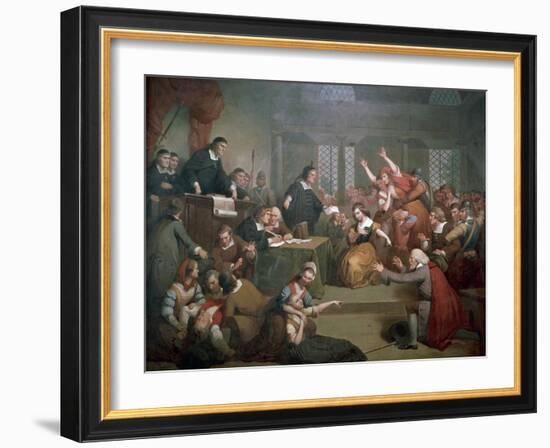 Trial of George Jacobs for Witchcraft, August 5, 1692, 1855-Tompkins Harrison Matteson-Framed Giclee Print