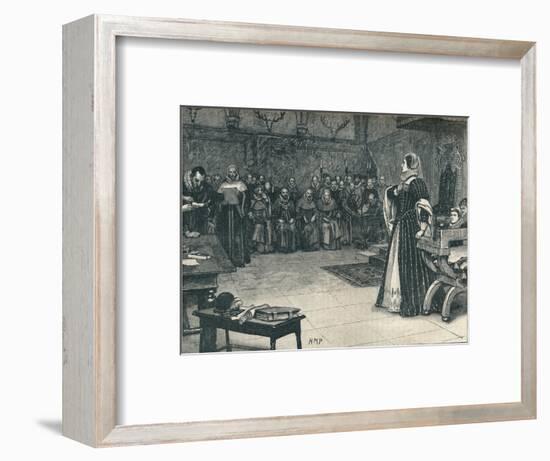 Trial of Mary Queen of Scots in Fotheringhay Castle, 1586 (1905)-Unknown-Framed Giclee Print
