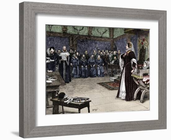 Trial of Mary Queen of Scots in Fotheringhay Castle, 1586 (1905)-Unknown-Framed Giclee Print