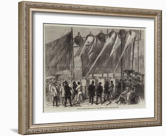 Trial of Steam Fire-Engines at the Crystal Palace-null-Framed Giclee Print