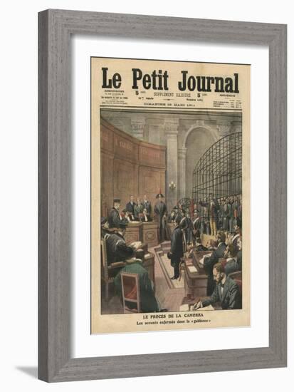 Trial of the Camorra, Illustration from 'Le Petit Journal', Supplement Illustre, 26th March 1911-French School-Framed Giclee Print