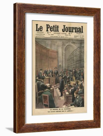 Trial of the Camorra, Illustration from 'Le Petit Journal', Supplement Illustre, 26th March 1911-French School-Framed Giclee Print