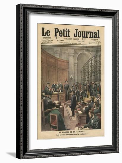 Trial of the Camorra, Illustration from 'Le Petit Journal', Supplement Illustre, 26th March 1911-French School-Framed Giclee Print