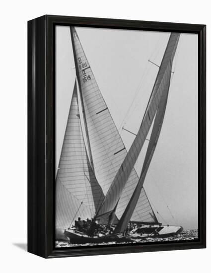 Trial Race For the America's Cup-George Silk-Framed Premier Image Canvas