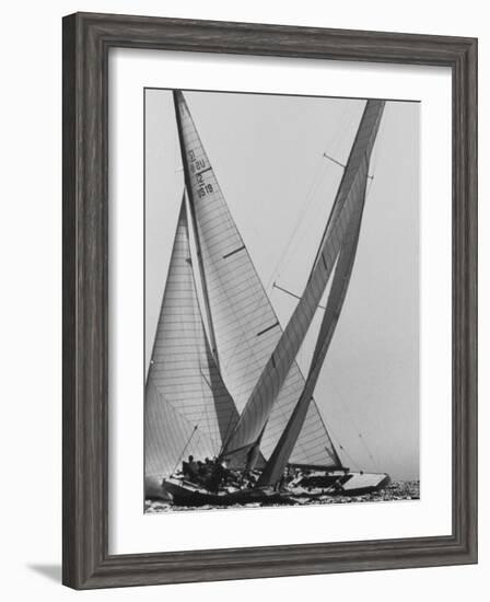 Trial Race For the America's Cup-George Silk-Framed Photographic Print