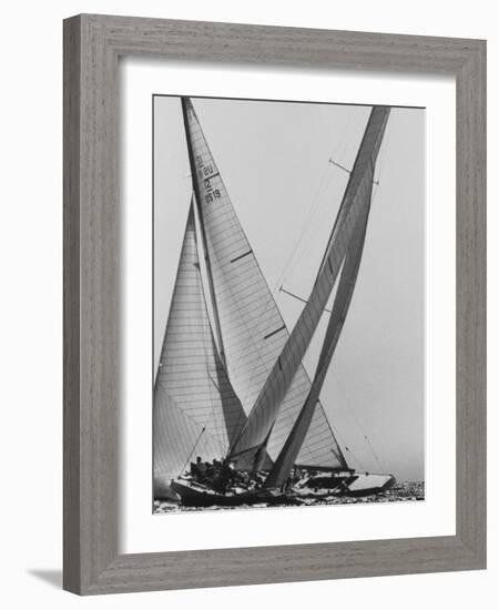 Trial Race For the America's Cup-George Silk-Framed Photographic Print