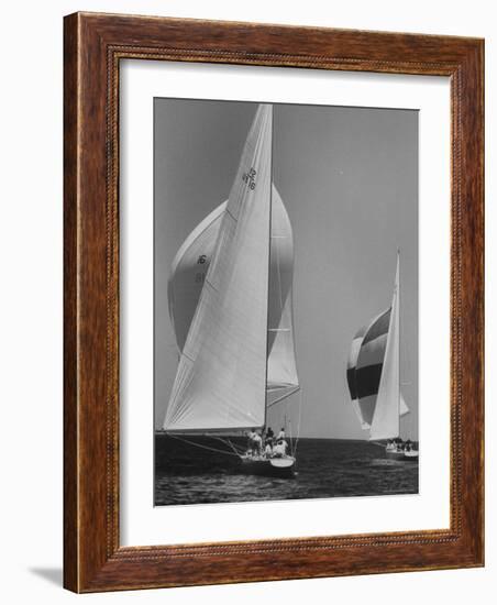 Trial Race For the America's Cup-George Silk-Framed Photographic Print